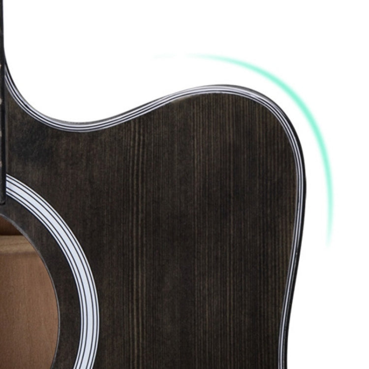 Folk Acoustic Guitar Beginner Training And Teaching Stringed Instruments, Colour: 41 Inch (Sunset Yellow)