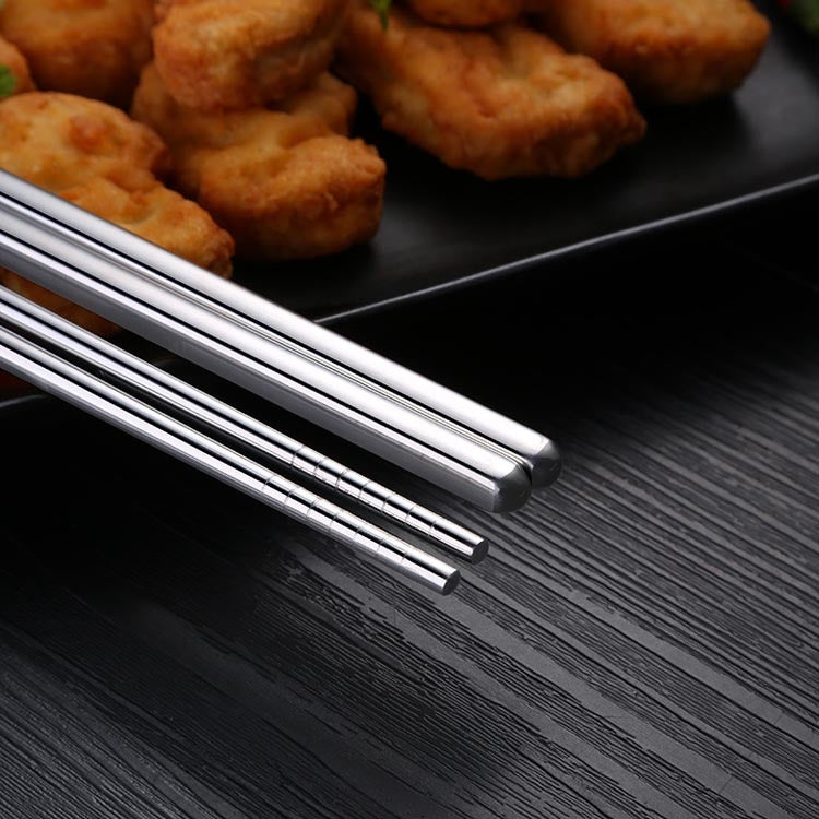 1 Pair Extended Chopsticks Stainless Steel Non-Slip Anti-Scalding Long Chopsticks Noodle Chopsticks Hot Pot Chopsticks