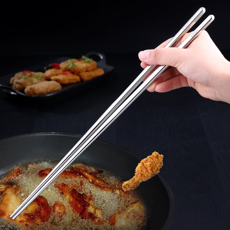 1 Pair Extended Chopsticks Stainless Steel Non-Slip Anti-Scalding Long Chopsticks Noodle Chopsticks Hot Pot Chopsticks