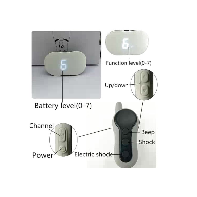 Remote Control Dog Training Device Bark Stopper Rechargeable Collar Waterproof Electric Shock Vibration Trainer, Specification: One for One, Random Package Delivery