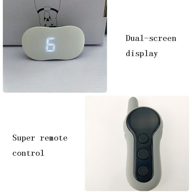 Remote Control Dog Training Device Bark Stopper Rechargeable Collar Waterproof Electric Shock Vibration Trainer, Specification: One for One, Random Package Delivery