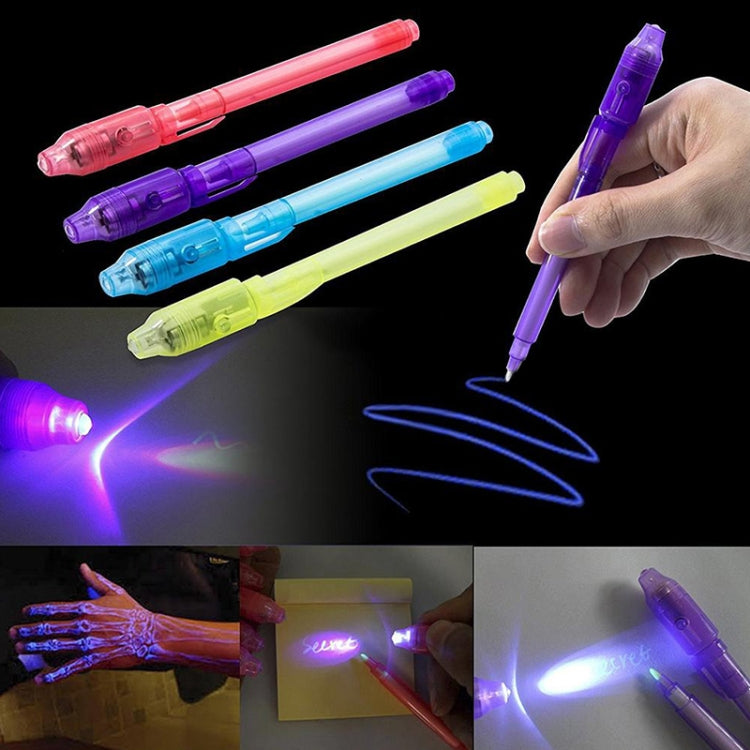 10 PCS Creative Magic UV Light Invisible Ink Pen Marker Pen(Pink)