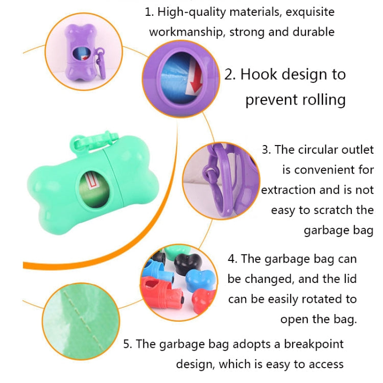 10 PCS BG-W085 Pet Bone Type Garbage Box Toilet Picker And Practical Pet Cleaning Supplies Color Random Delivery