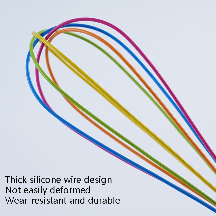 10 PCS Silicone Egg Beater Home Egg Mixer Kitchen Gadgets Cream Baking Tools, Colour: 10 inch Purple