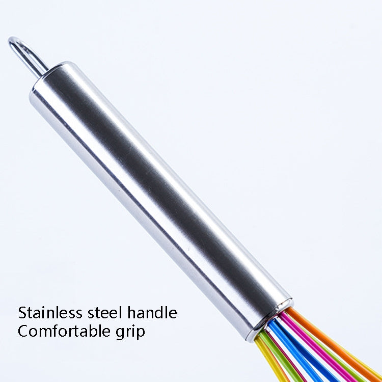 10 PCS Silicone Egg Beater Home Egg Mixer Kitchen Gadgets Cream Baking Tools, Colour: 10 inch Purple