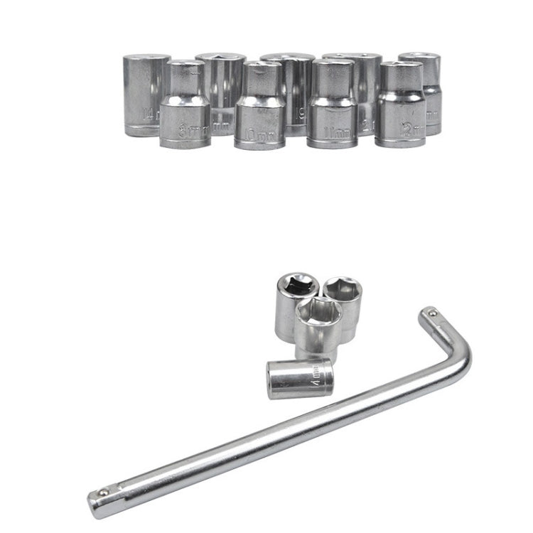 10 PCS / Set CY-0117 Sleeve Combination Tool Set Ratchet Repair Emergency Tricycle Auto Repair Multi-Function Set