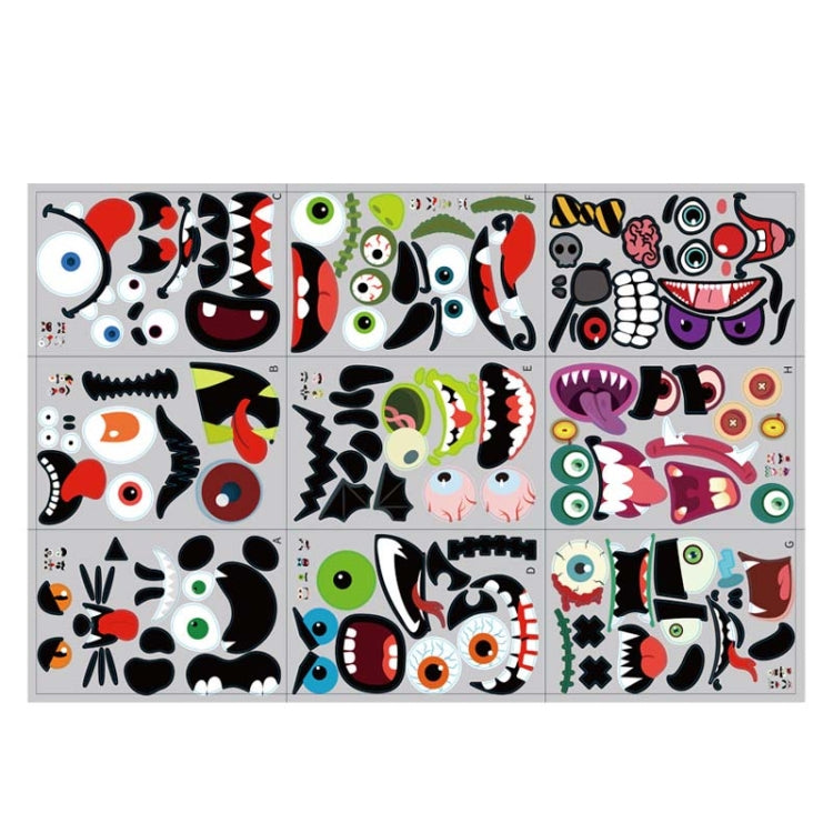 1 Sets SQ629 Halloween Electrostatic Window Stickers Party Decoration Glass Window Wall Double-Sided Stickers, Specification: Pumpkin Expression