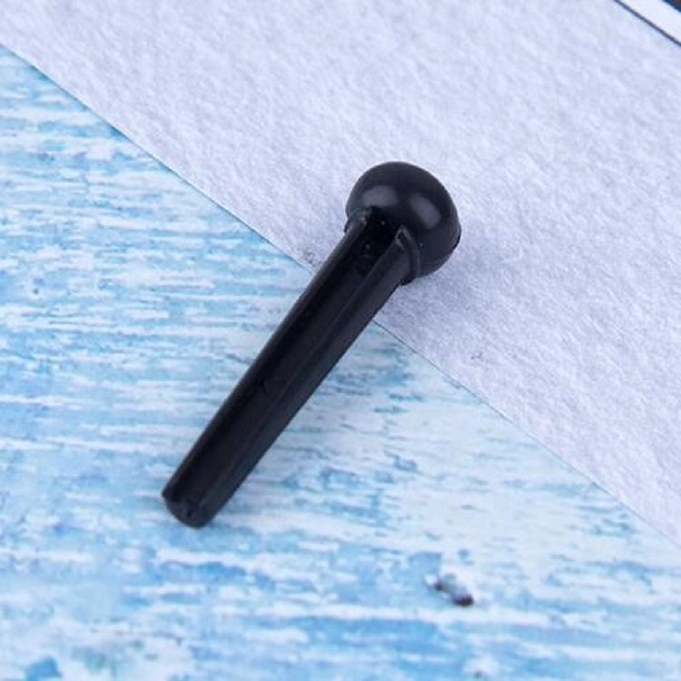 100 PCS Plastic Conical Cone String Nail for Guitar(Black)