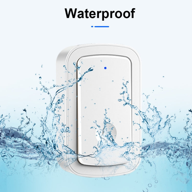 CACAZI A19 1 For 4 Wireless Music Doorbell without Battery, Plug:EU Plug(Black)