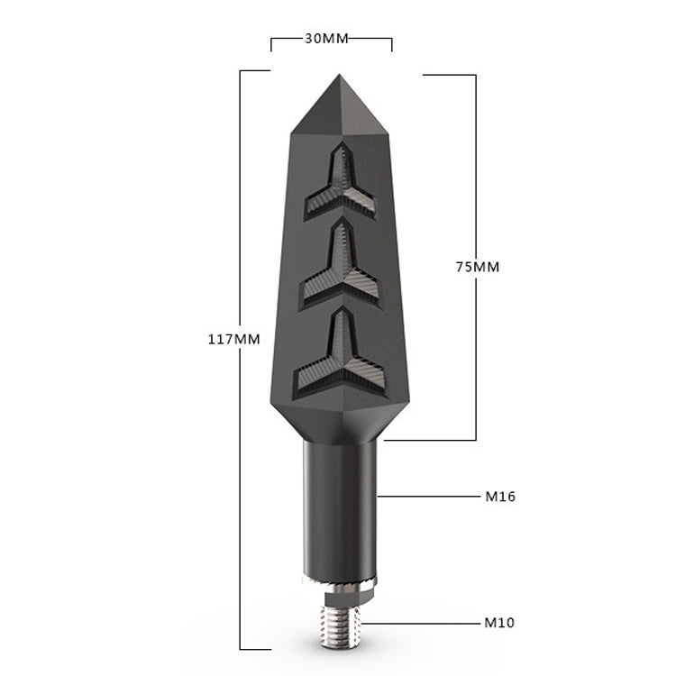 1 Pair VS6-6 Motorcycle LED Steering Tail Lamp 12V Flow Water Light Turn Lamp(Yellow Light)