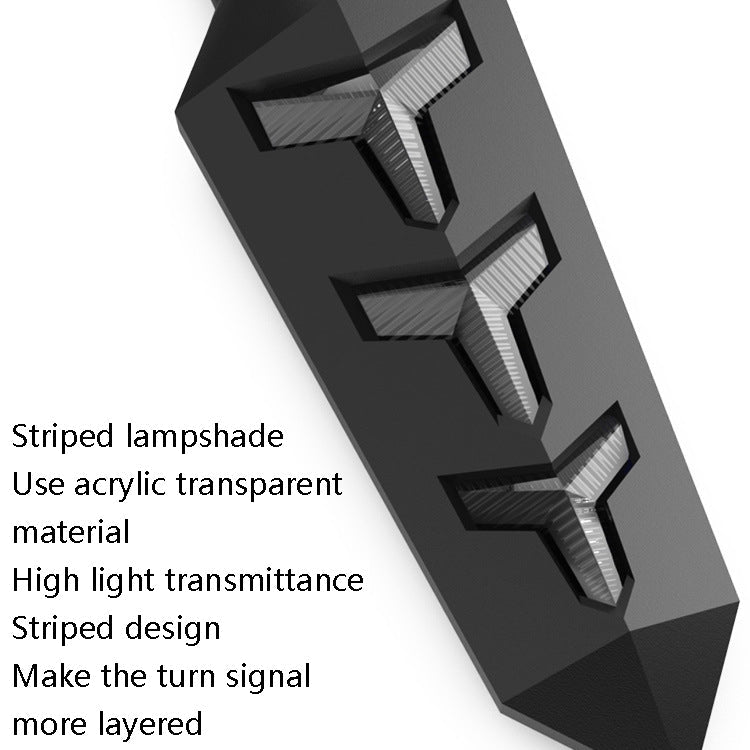 1 Pair VS6-6 Motorcycle LED Steering Tail Lamp 12V Flow Water Light Turn Lamp(Yellow Light)