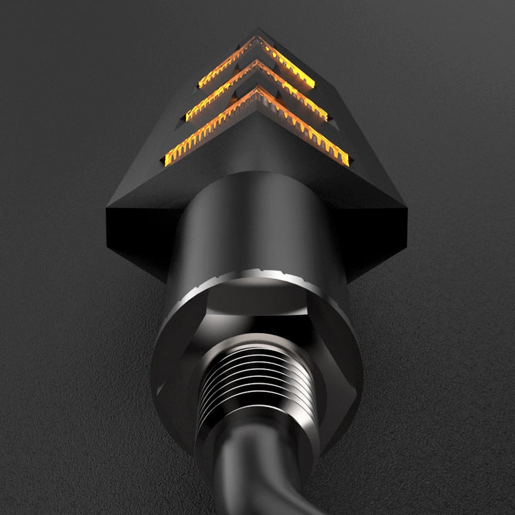 1 Pair VS6-6 Motorcycle LED Steering Tail Lamp 12V Flow Water Light Turn Lamp(Yellow Light)