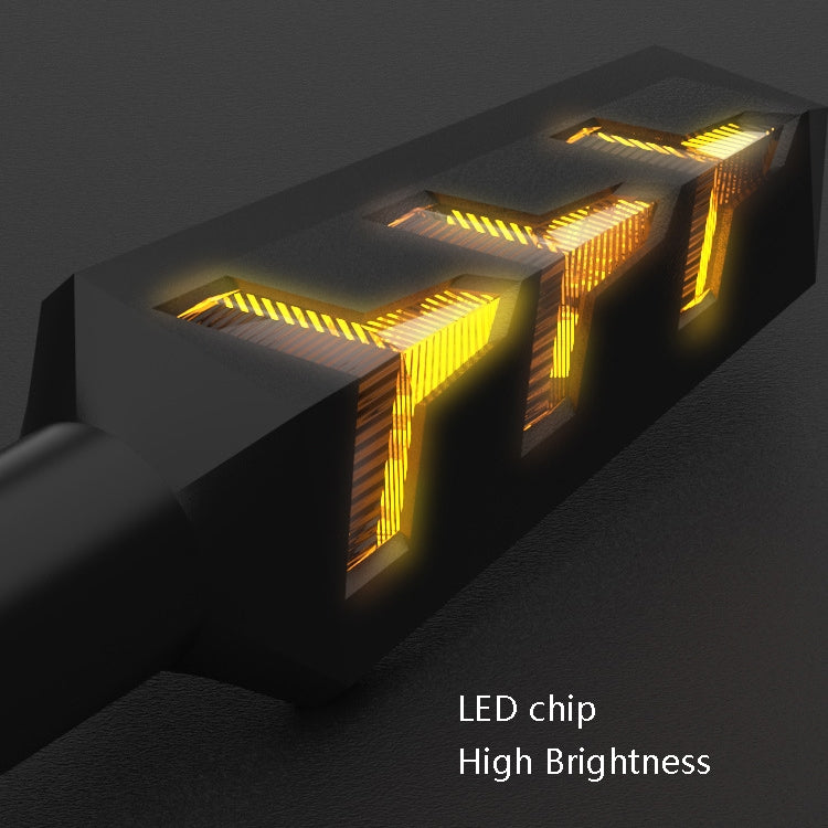 1 Pair VS6-6 Motorcycle LED Steering Tail Lamp 12V Flow Water Light Turn Lamp(Yellow Light)