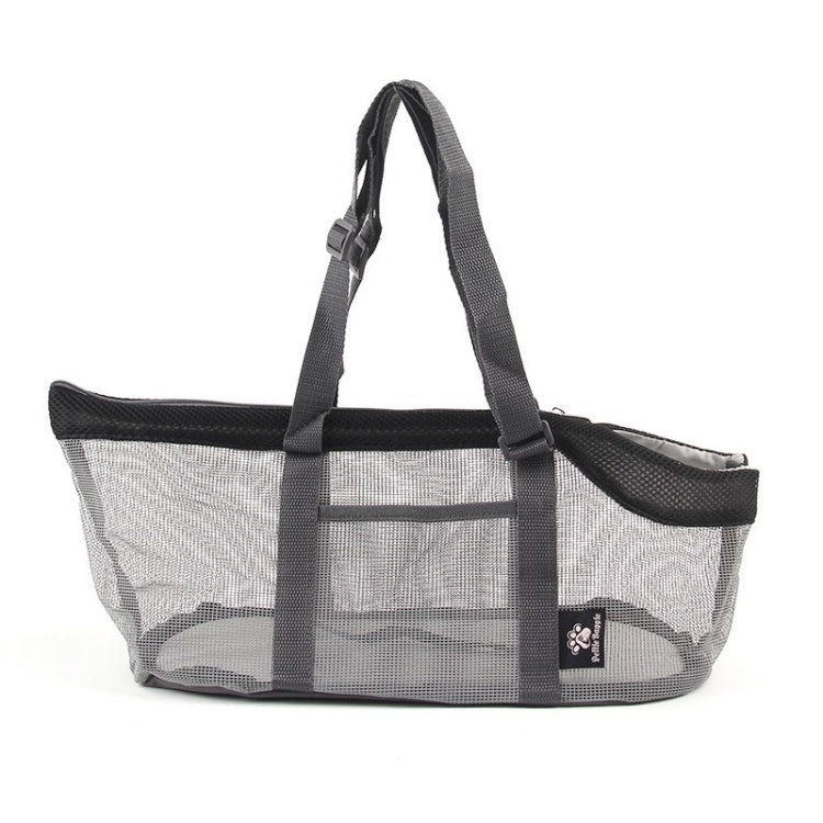 Pttie Baggie Panoramic Breathable Dog Outing Handbag(0901A Grey + Black)