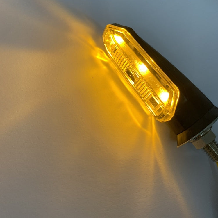 1 Pair MK-121 3 LEDs Shark Motorcycle Signal Lamp(Yellow Light)