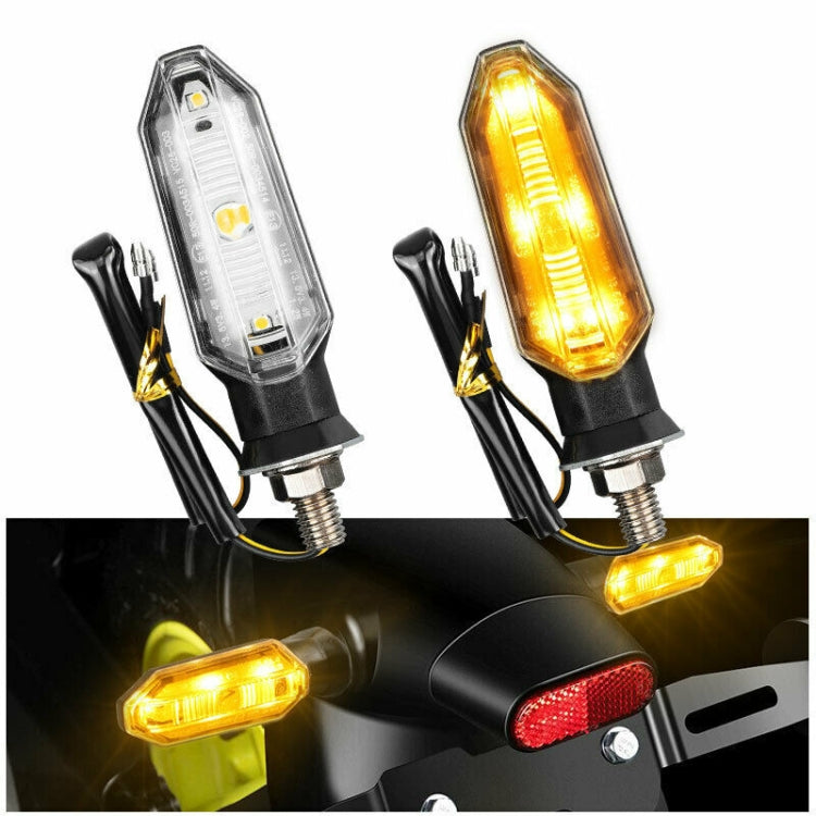 1 Pair MK-121 3 LEDs Shark Motorcycle Signal Lamp(Yellow Light)