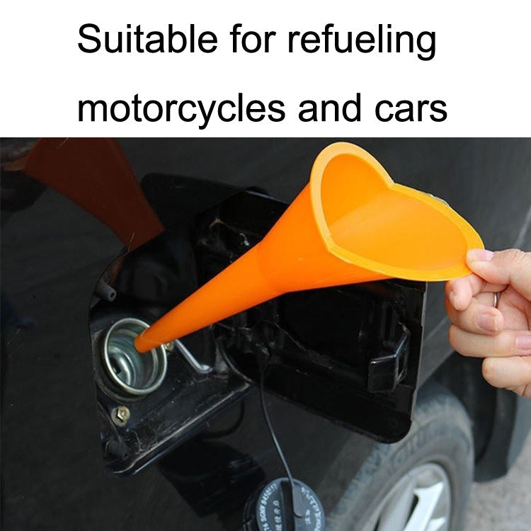 10 PCS Car Hands-Free Plastic Refueling Funnel(Orange)