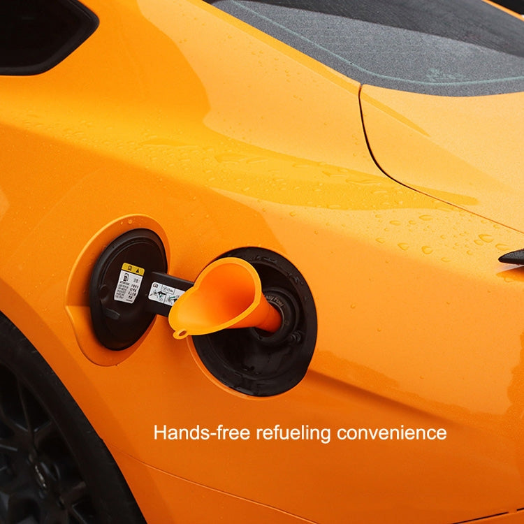 10 PCS Car Hands-Free Plastic Refueling Funnel(Orange)