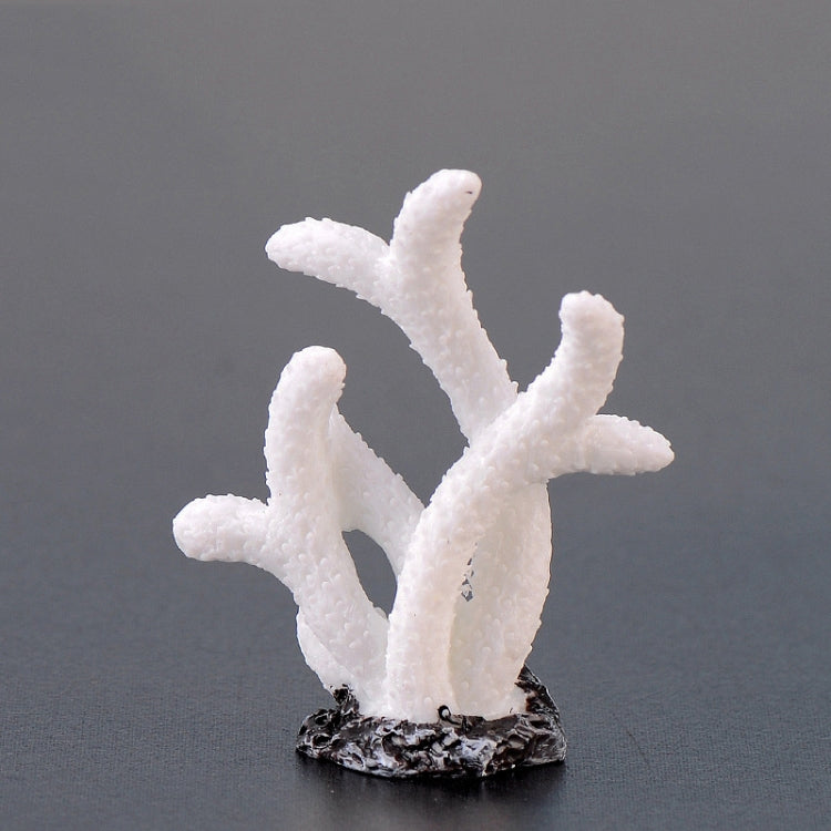 10 PCS Simulation Resin Coral Aquarium Fish Tank Small Ornaments, Colour: No. 2 White