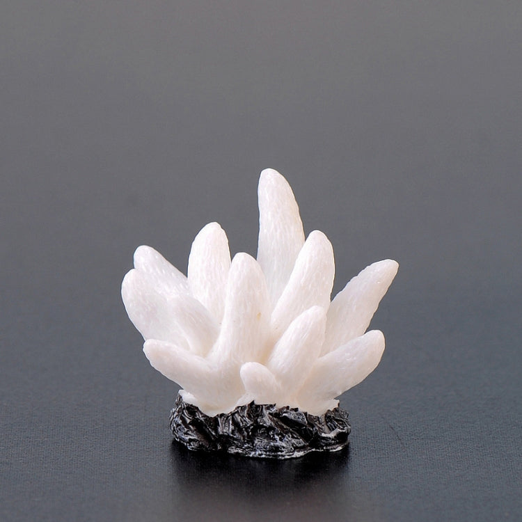 10 PCS Simulation Resin Coral Aquarium Fish Tank Small Ornaments, Colour: No. 7 White