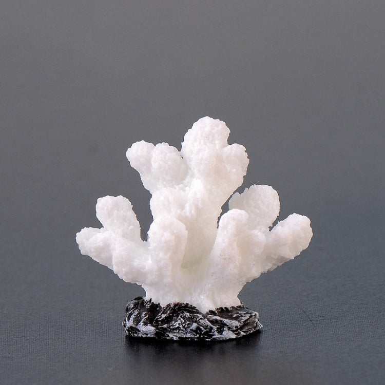 10 PCS Simulation Resin Coral Aquarium Fish Tank Small Ornaments, Colour: No. 8 White