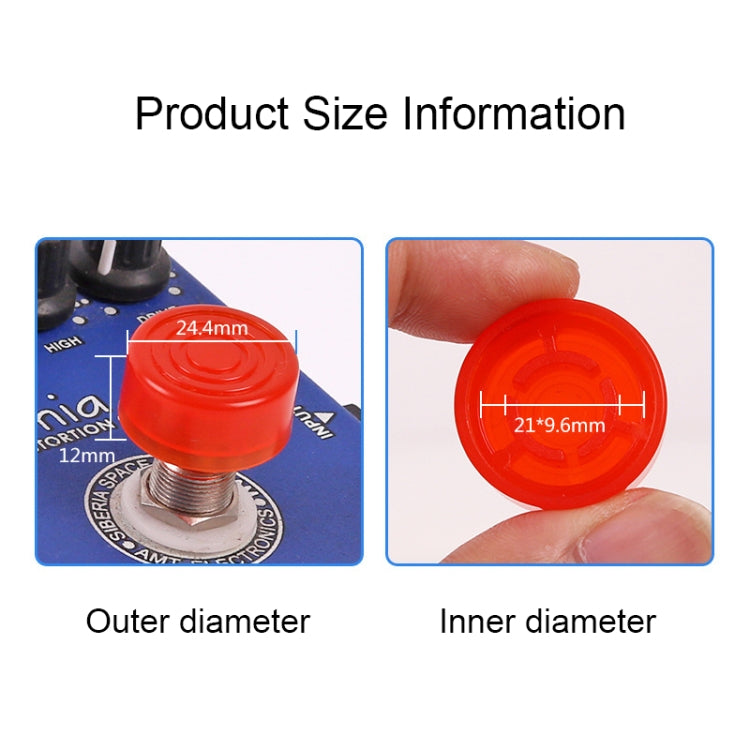 10 PCS JT1808 Electric Guitar Tuner Pedal Cap(Orange)