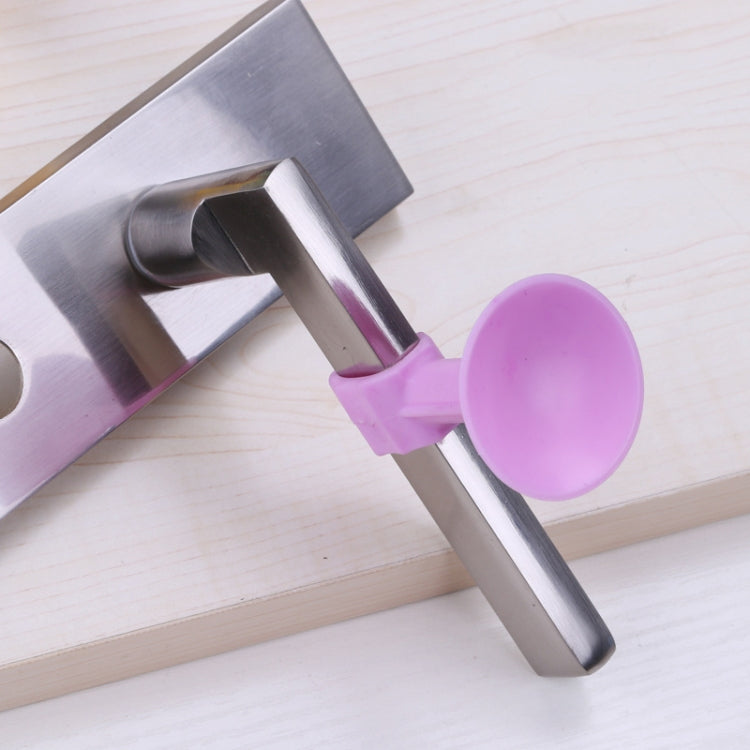 10 PCS Medium Silicone Door Suction Punch-free Door Handle Anti-collision Door Resistance(Blue)