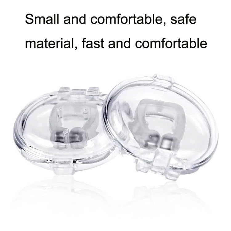 10 PCS Mini Portable Silicone Magnetic Anti-snoring Device(Transparent)