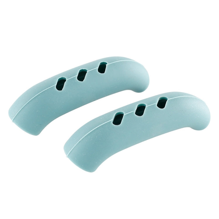 1 Pair Silicone Pot Handle Insulation Cover Iron Pot Handle Cover(Light Green)