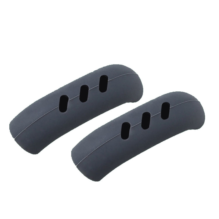 1 Pair Silicone Pot Handle Insulation Cover Iron Pot Handle Cover(Simple Gray)