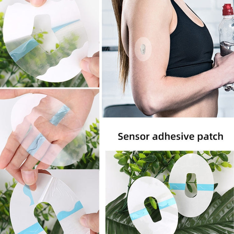 10 PCS 048 Blood Glucose Monitoring Probe Stickers Sweat-proof Sensor Adhesive Patch(Transparent)