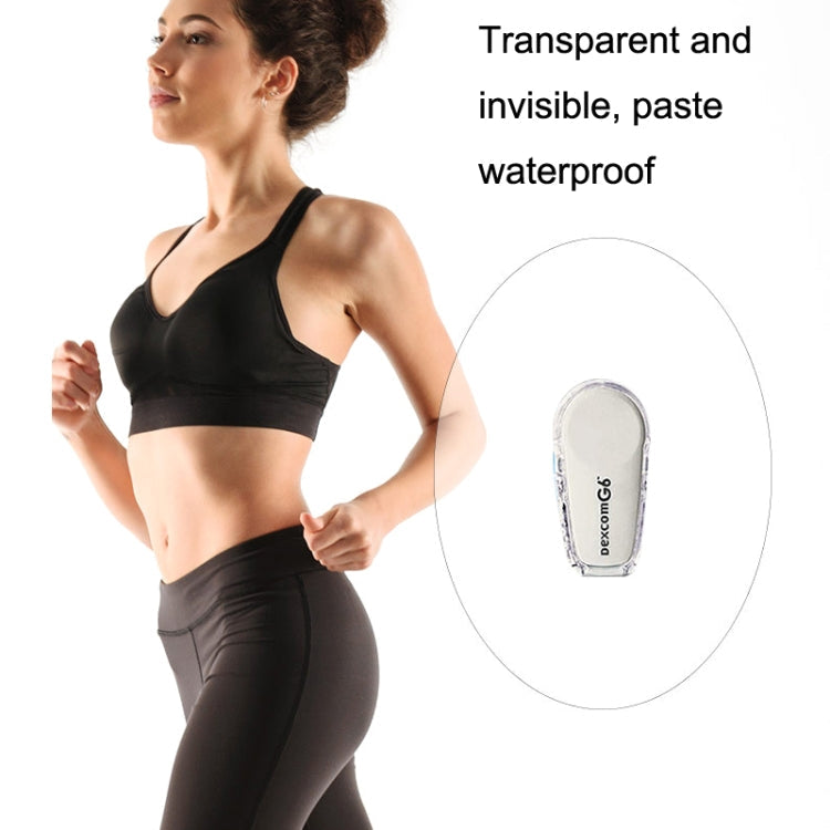 10 PCS 048 Blood Glucose Monitoring Probe Stickers Sweat-proof Sensor Adhesive Patch(Transparent)