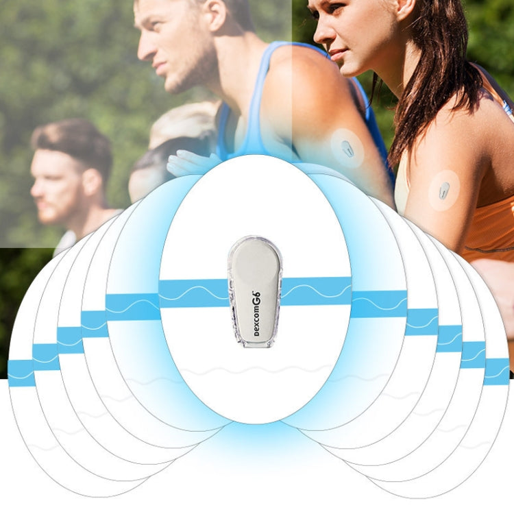 10 PCS 048 Blood Glucose Monitoring Probe Stickers Sweat-proof Sensor Adhesive Patch(Transparent)