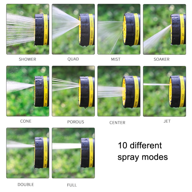 10 Functional Watering Sprinkler Head Household Water Pipe, Style: D6+4 Connector+15m 4-point Tube