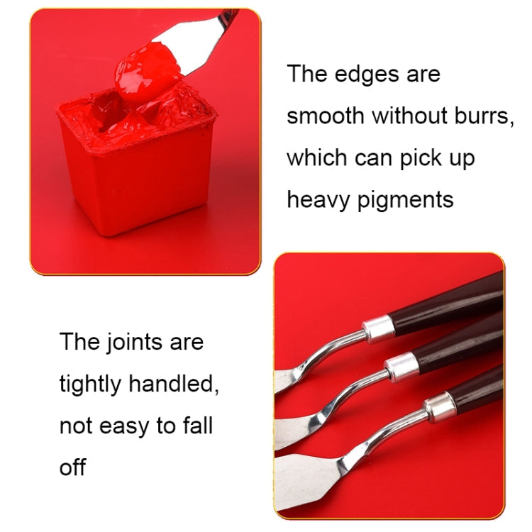 10 PCS Wooden Handle 5 Acrylic Painting Gouache Paint Knife