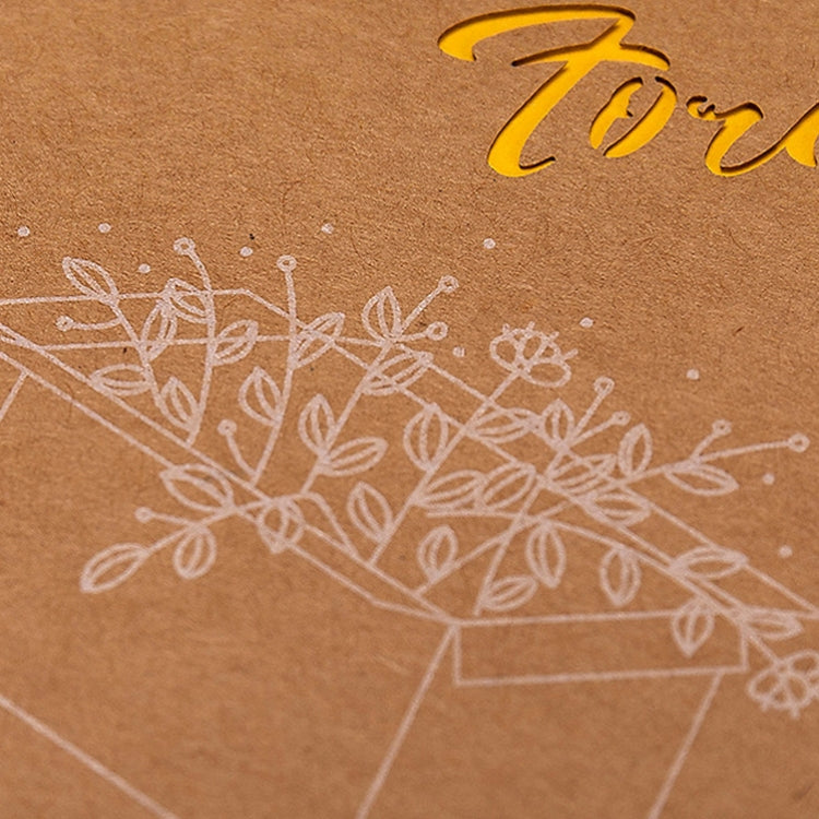 10 PCS Retro Hollow Kraft Blessing Card with Envelope(A Beautiful Day)