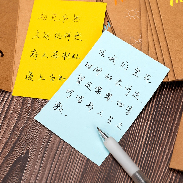 10 PCS Retro Hollow Kraft Blessing Card with Envelope(Thank You)