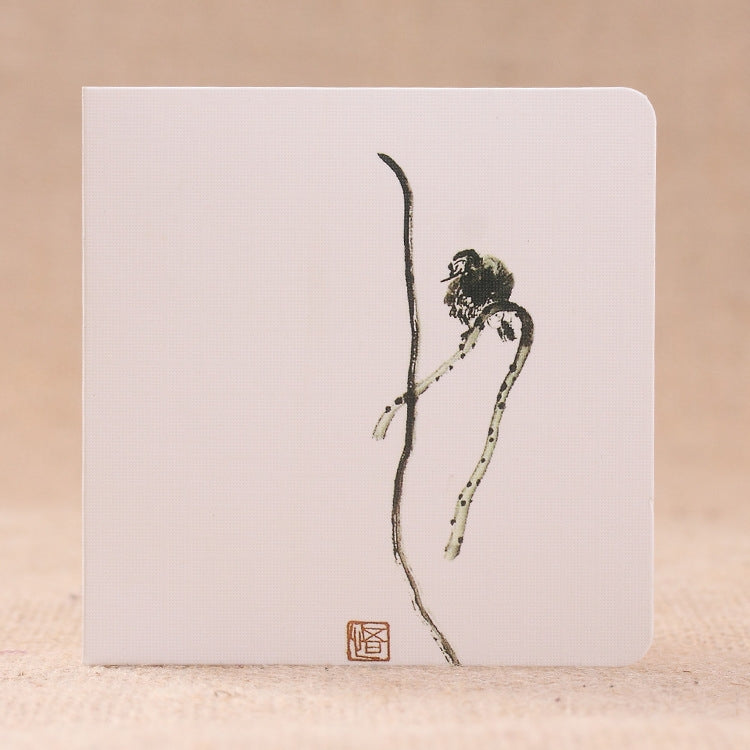 10 PCS Classical Painting Holiday Greeting Card(Dry and Bird 03)