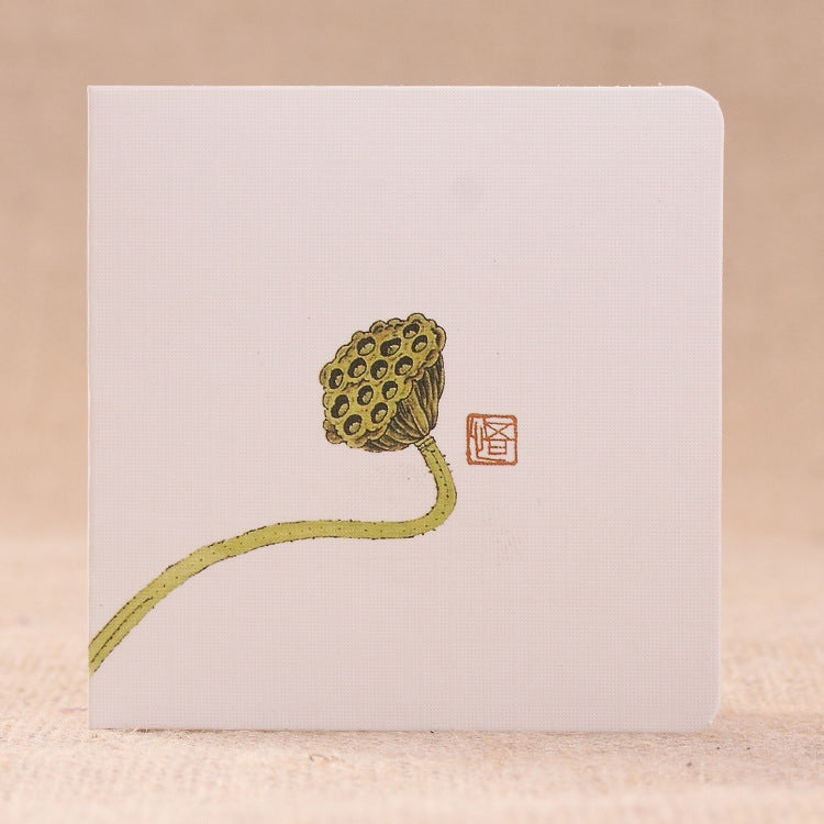 10 PCS Classical Painting Holiday Greeting Card(Lotus Puff 06)