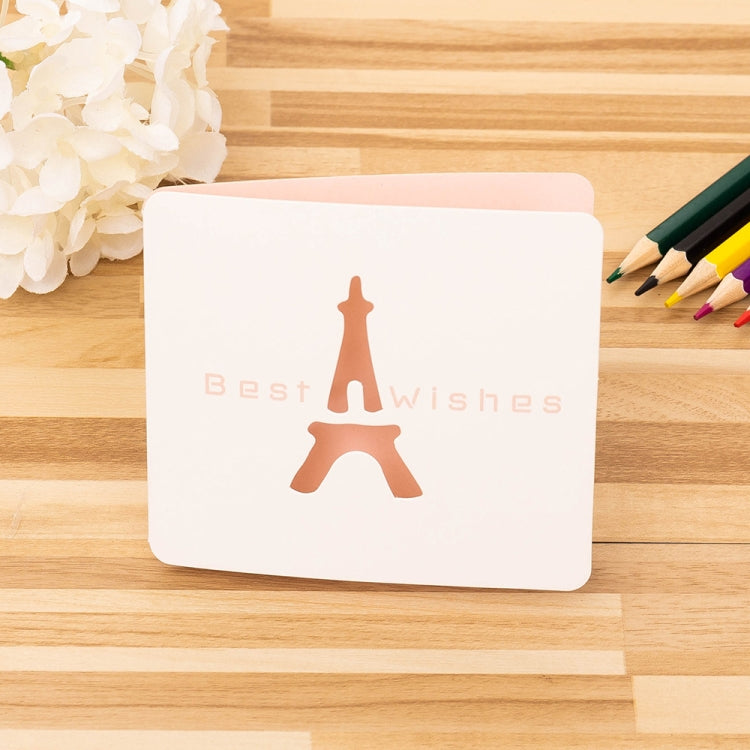 10 PCS Cute Hollow Cartoon Greeting Card(The Best Blessing)