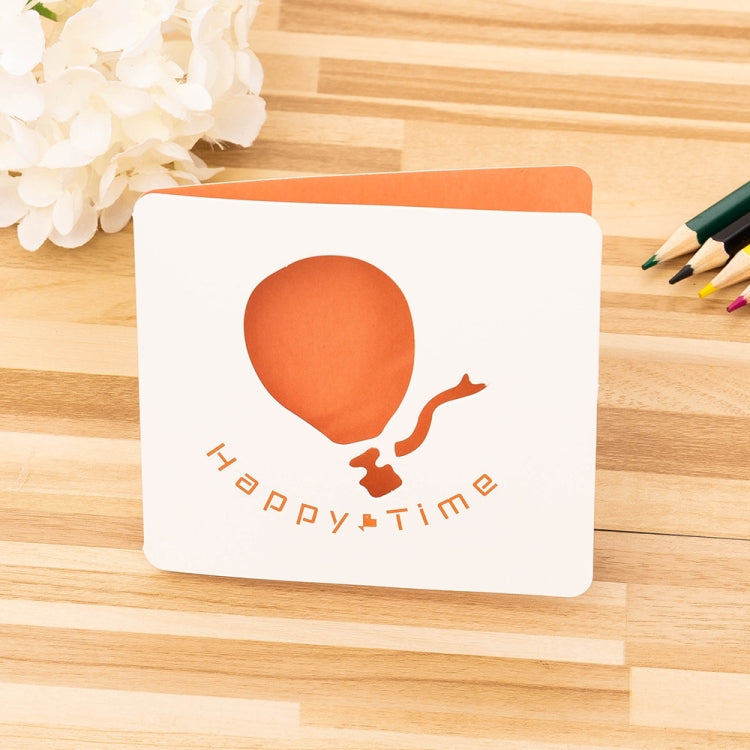 10 PCS Cute Hollow Cartoon Greeting Card(Happy Time)