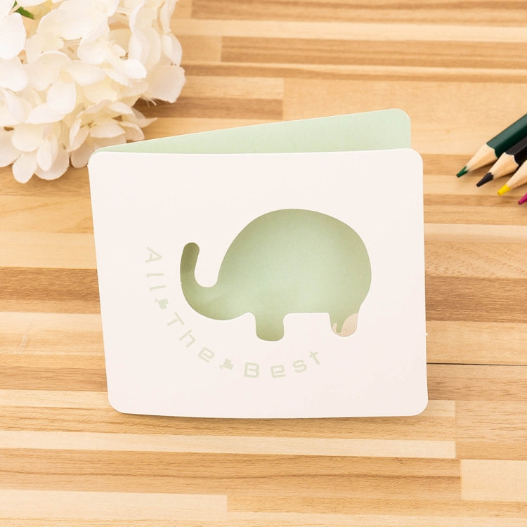 10 PCS Cute Hollow Cartoon Greeting Card(Wish You all the Best)