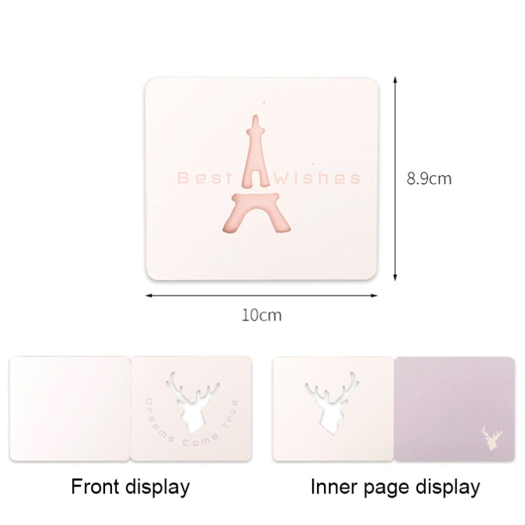 10 PCS Cute Hollow Cartoon Greeting Card(Happy Birthday)