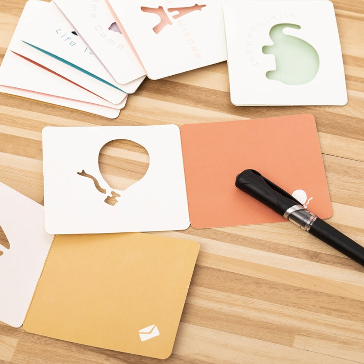 10 PCS Cute Hollow Cartoon Greeting Card(Life is Full of Gifts)