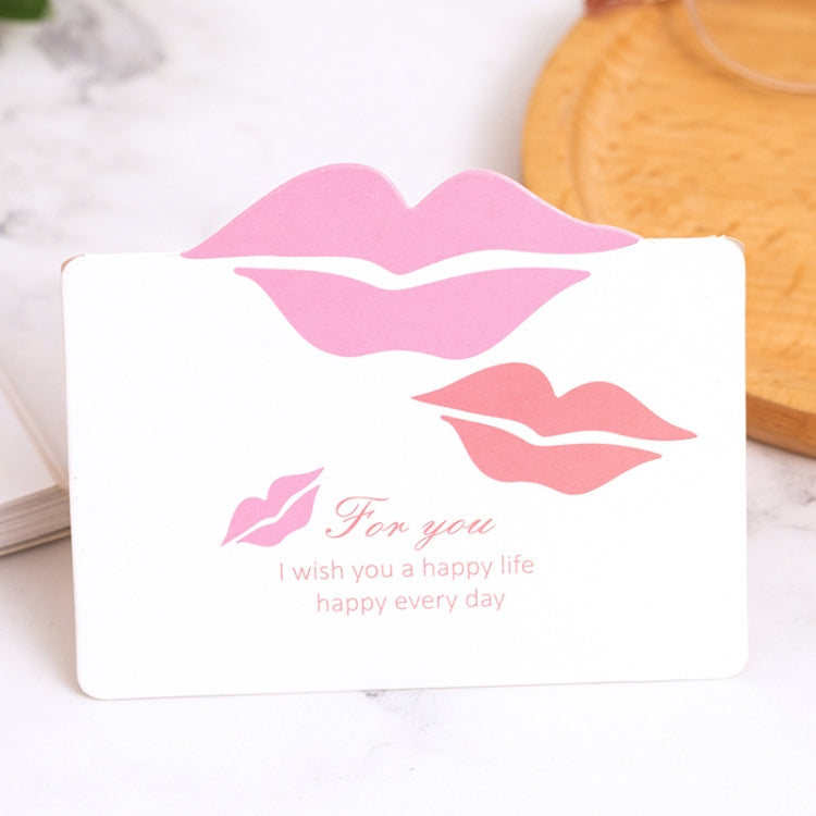 100 PCS Three-dimensional Hollow Greeting Cards(Kiss the Lips)