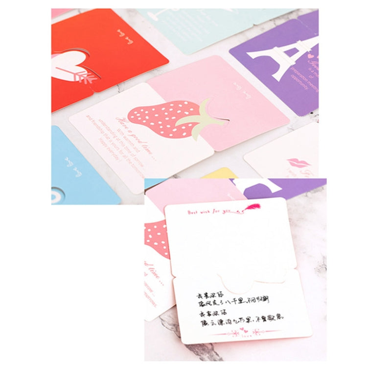 100 PCS Three-dimensional Hollow Greeting Cards(Kiss the Lips)