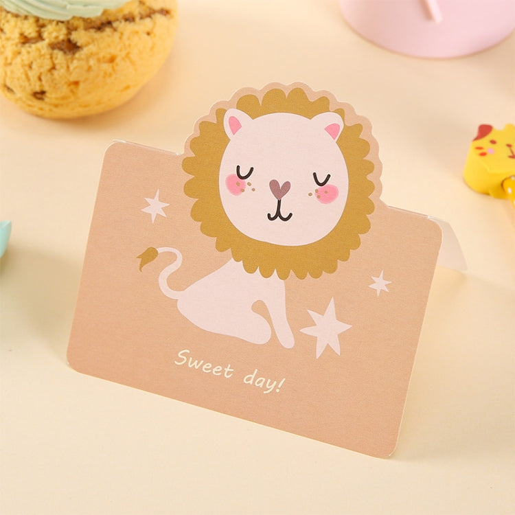 100 PCS Cute Cartoon Birthday Cards(Lion)