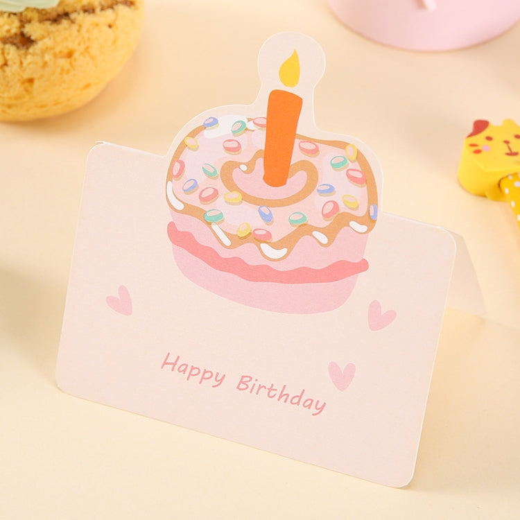 100 PCS Cute Cartoon Birthday Cards(Cake)