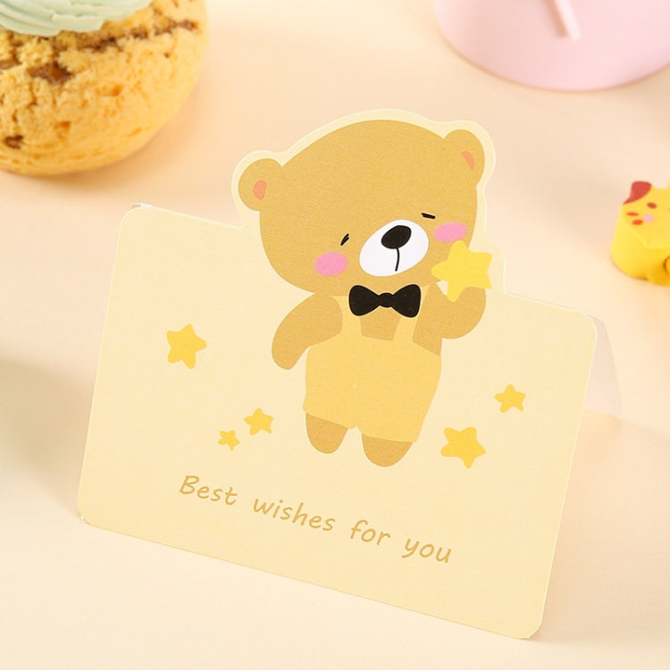 100 PCS Cute Cartoon Birthday Cards(Bear)