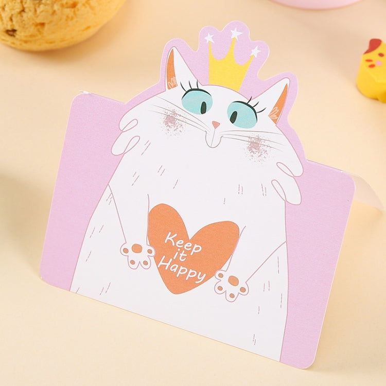 100 PCS Cute Cartoon Birthday Cards(Cat)